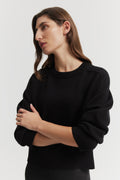 Crop Crew Neck Knit
