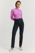 Cotton Blend Slim Straight Leg Jean
