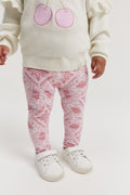 Cotton Blend Stamp Print Legging