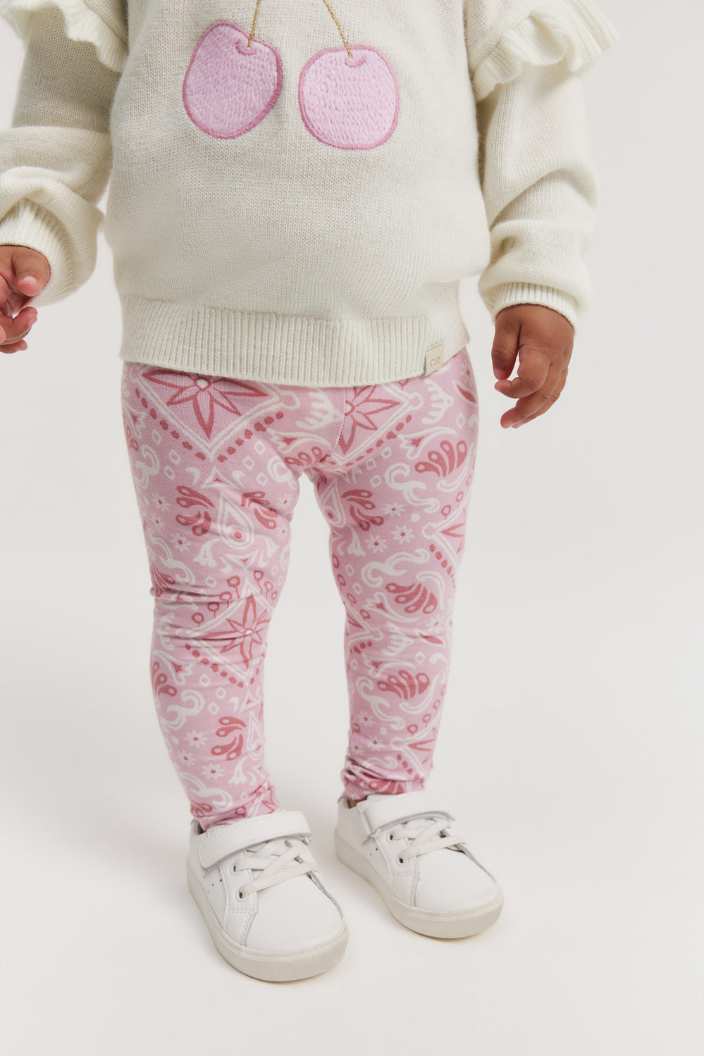 Cotton Blend Stamp Print Legging