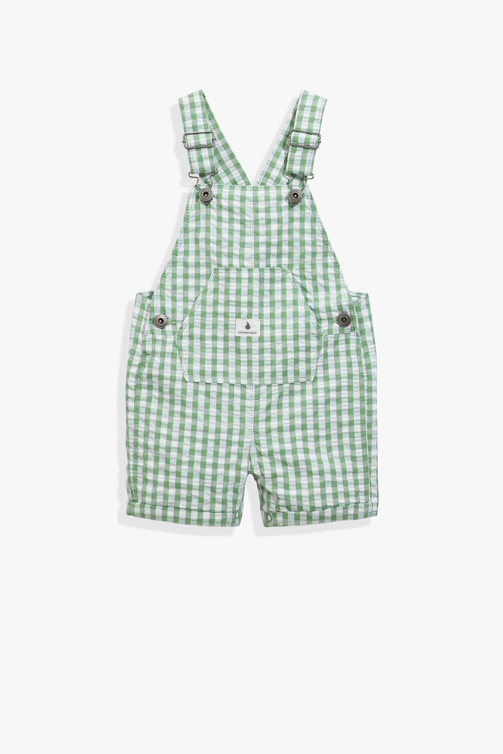 Cotton Blend Gingham Overall