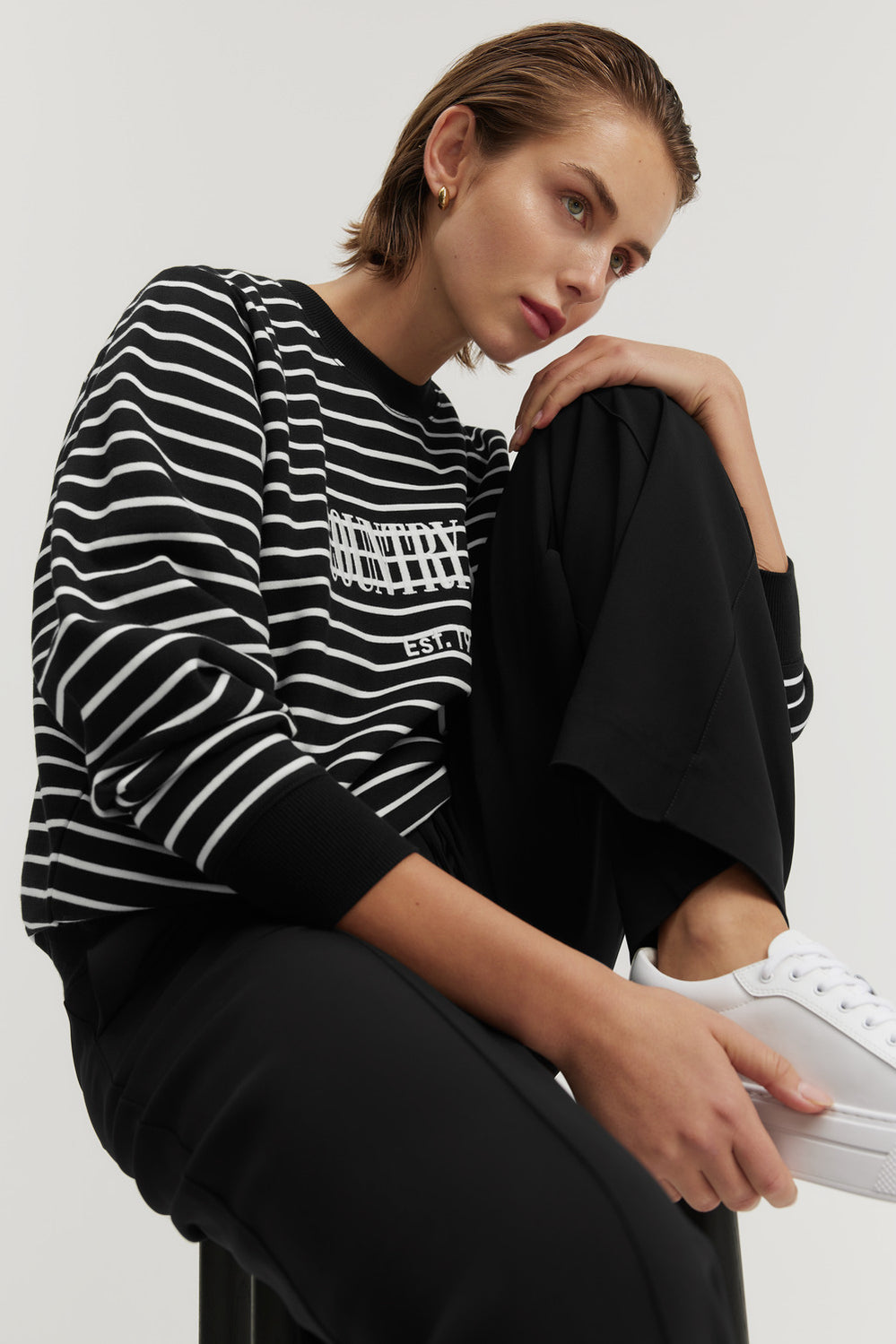 Cotton Stripe Heritage Sweat