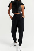 Cotton Rib Cuff Track Pant