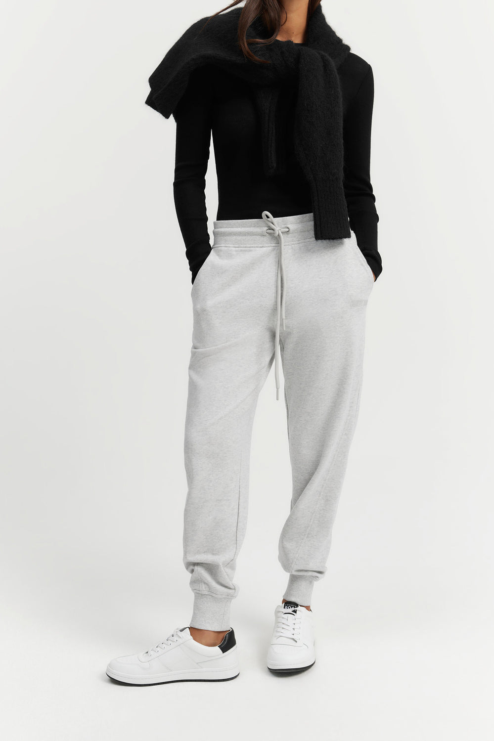 Cotton Rib Cuff Track Pant