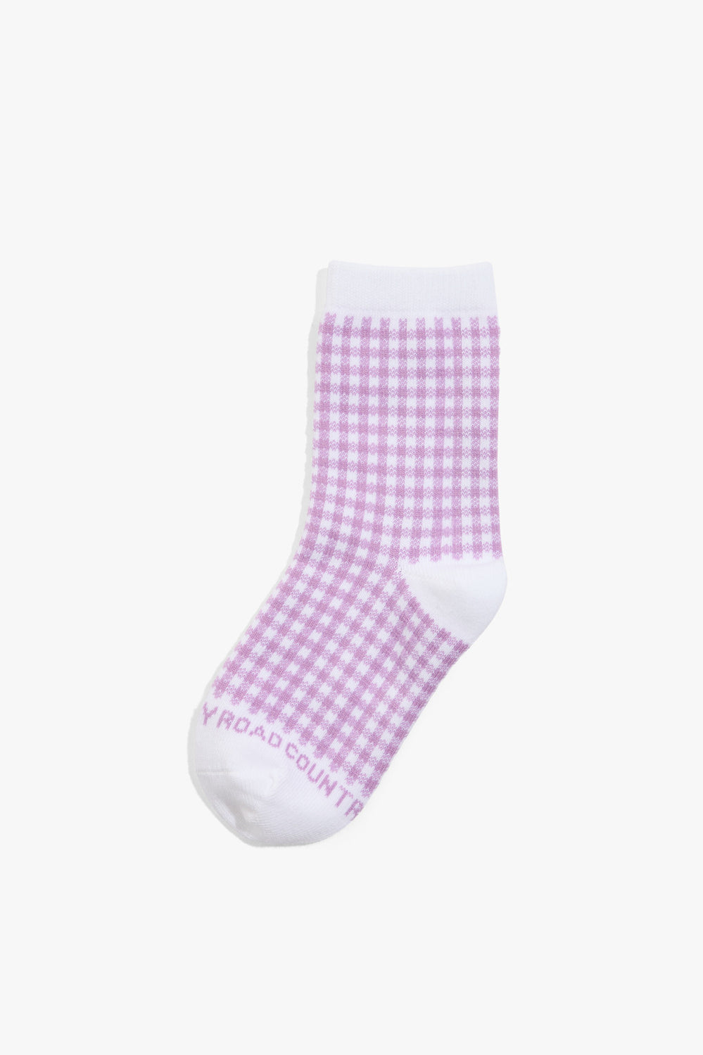 Cotton Blend Gingham Sock