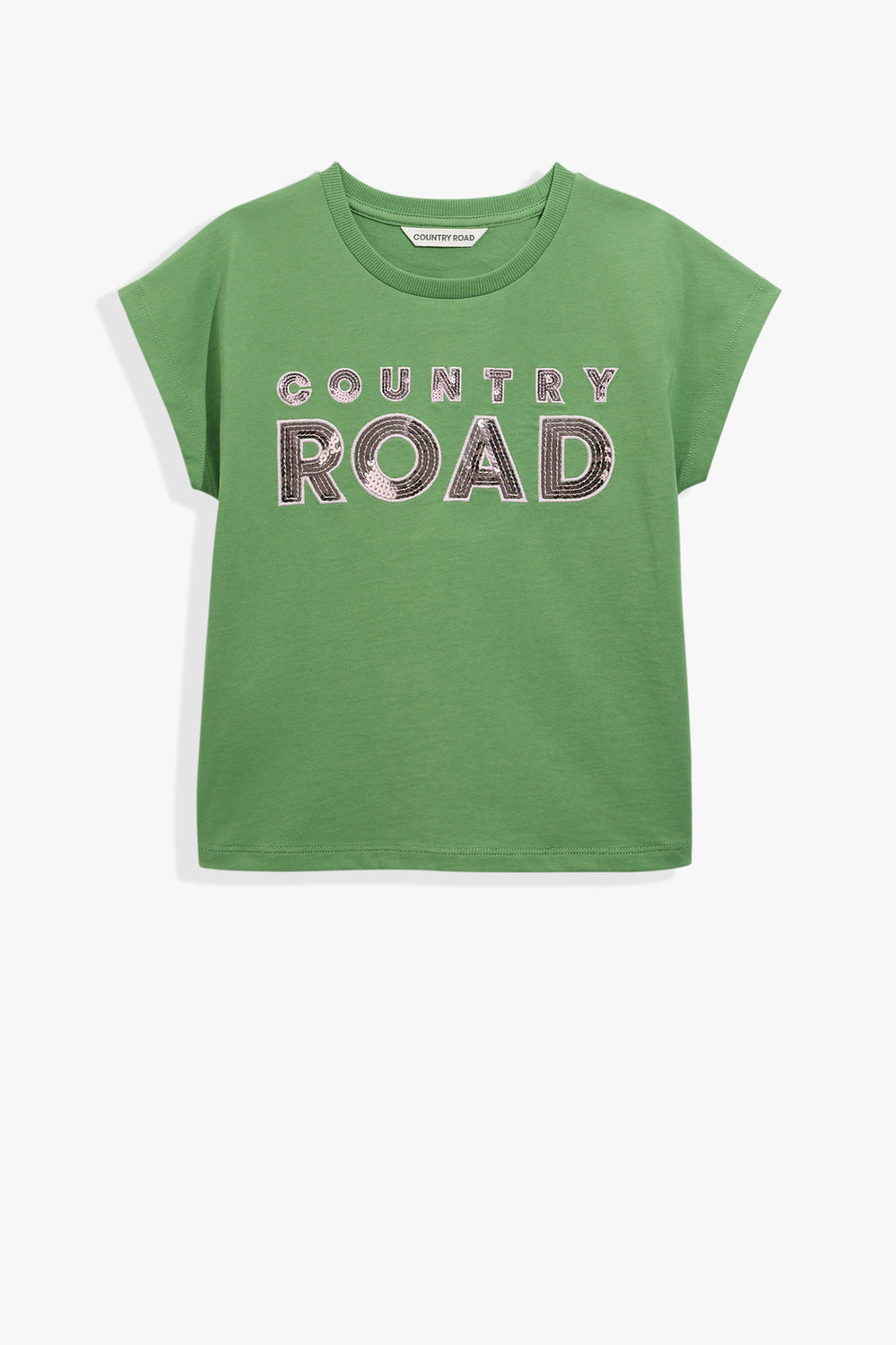 Organically Grown Cotton Sequin Logo T-Shirt