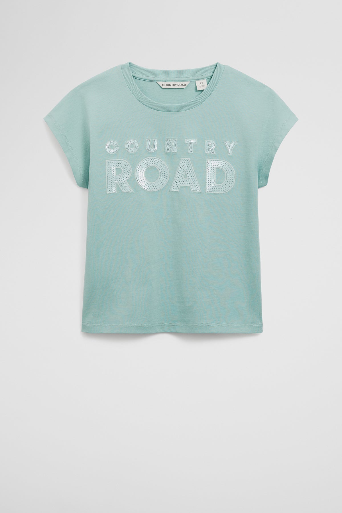 Organically Grown Cotton Sequin Logo T-Shirt