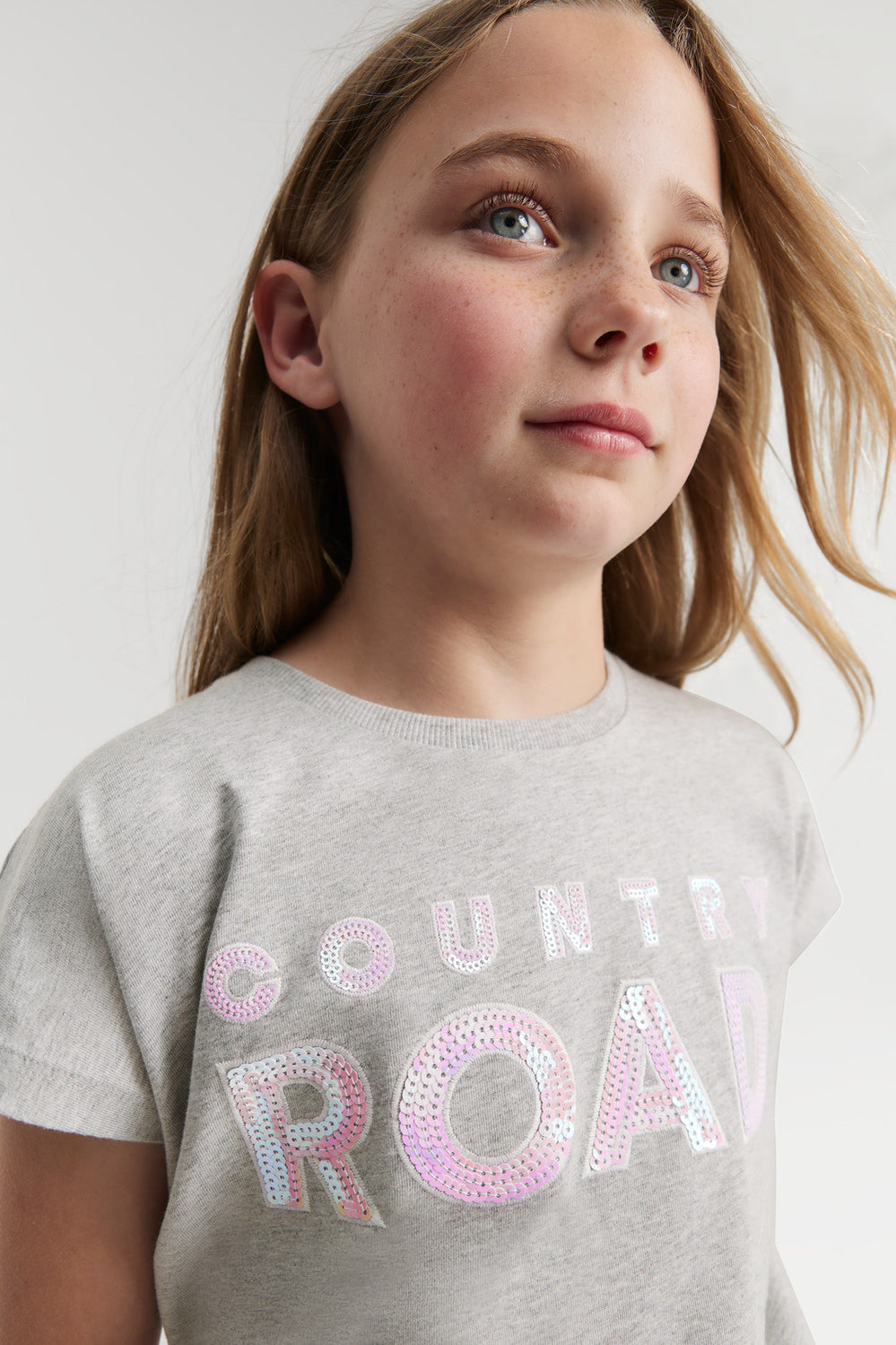 Organically Grown Cotton Sequin Logo T-Shirt