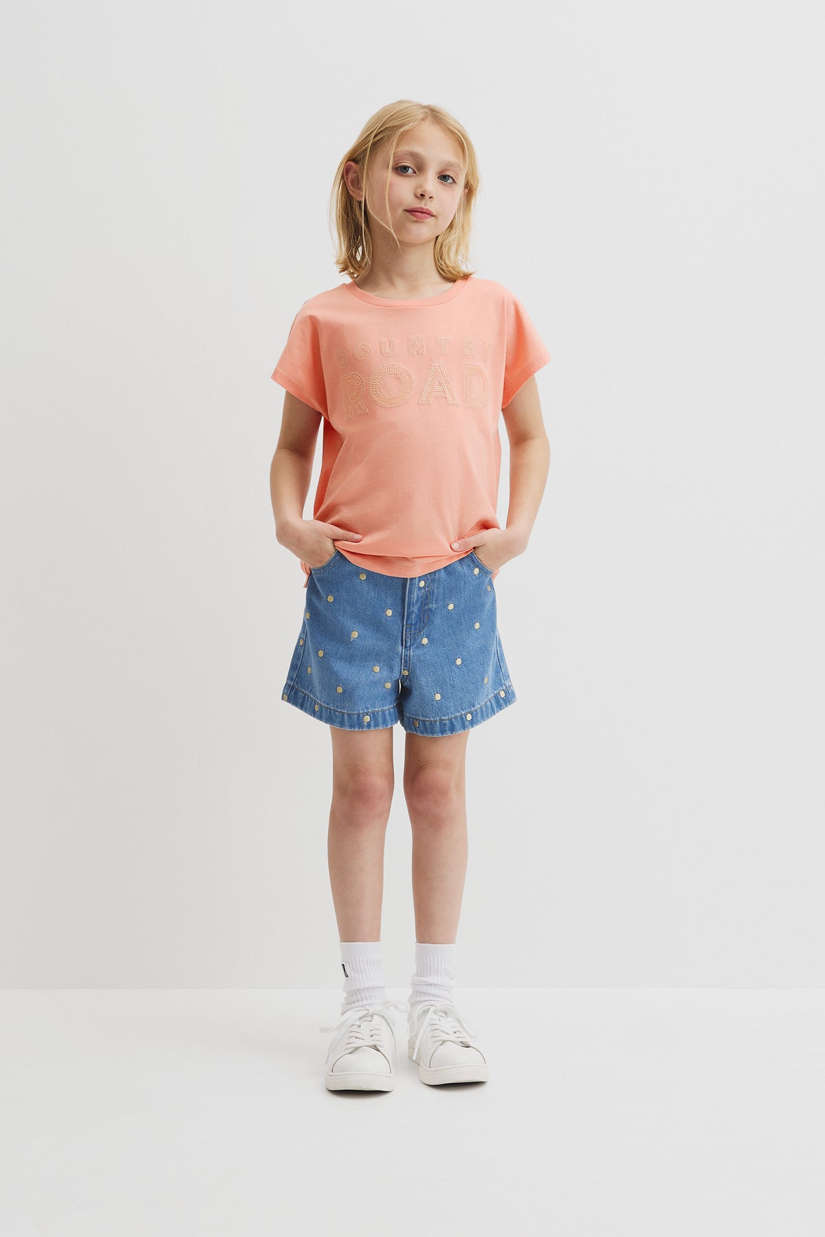 Organically Grown Cotton Sequin Logo T-Shirt