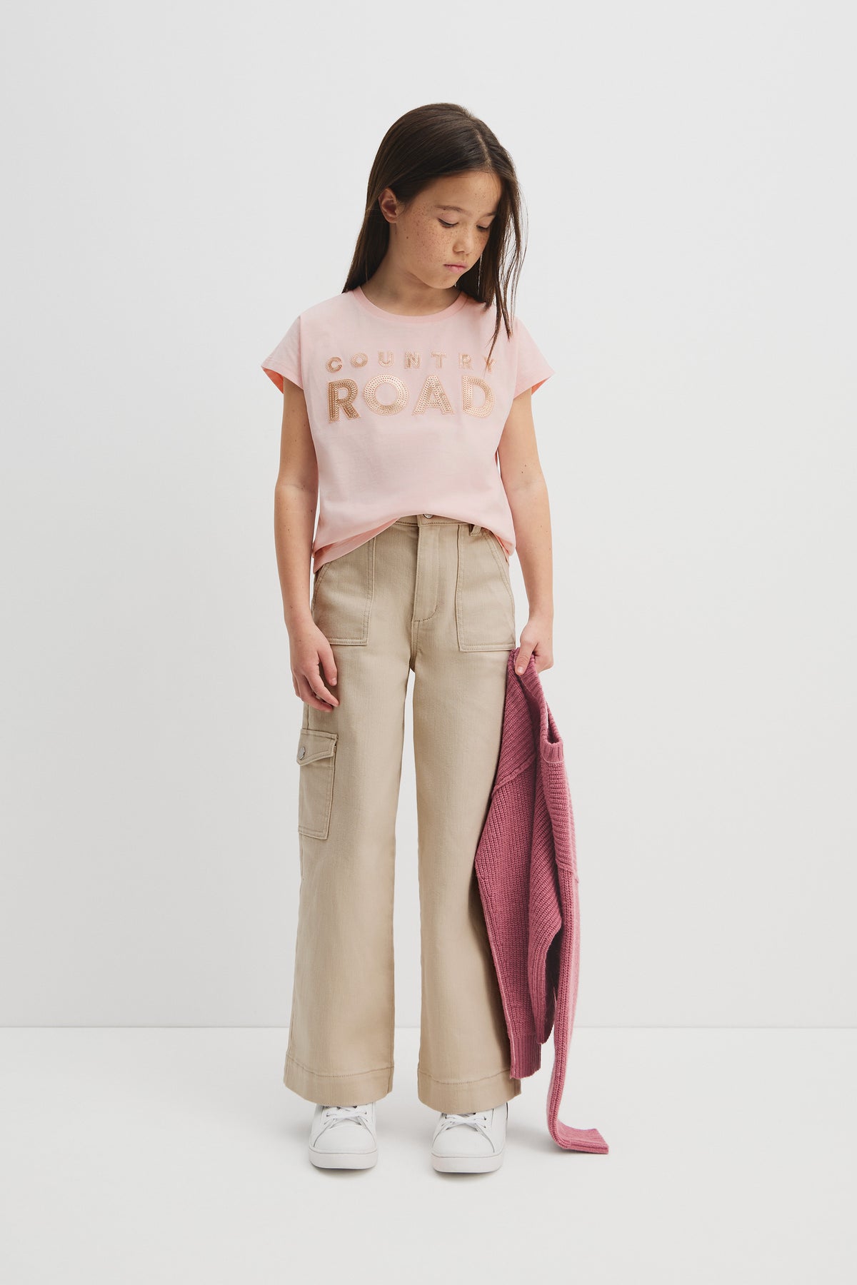 Organically Grown Cotton Sequin Logo T-Shirt