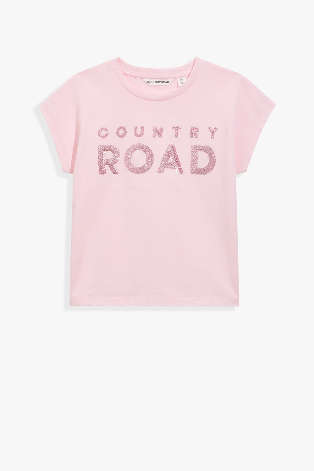 Organically Grown Cotton Sequin Logo T-Shirt
