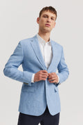 Regular Fit Chambray Linen Blazer