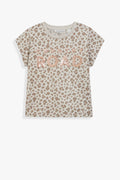 Cotton Sequin Logo T-Shirt