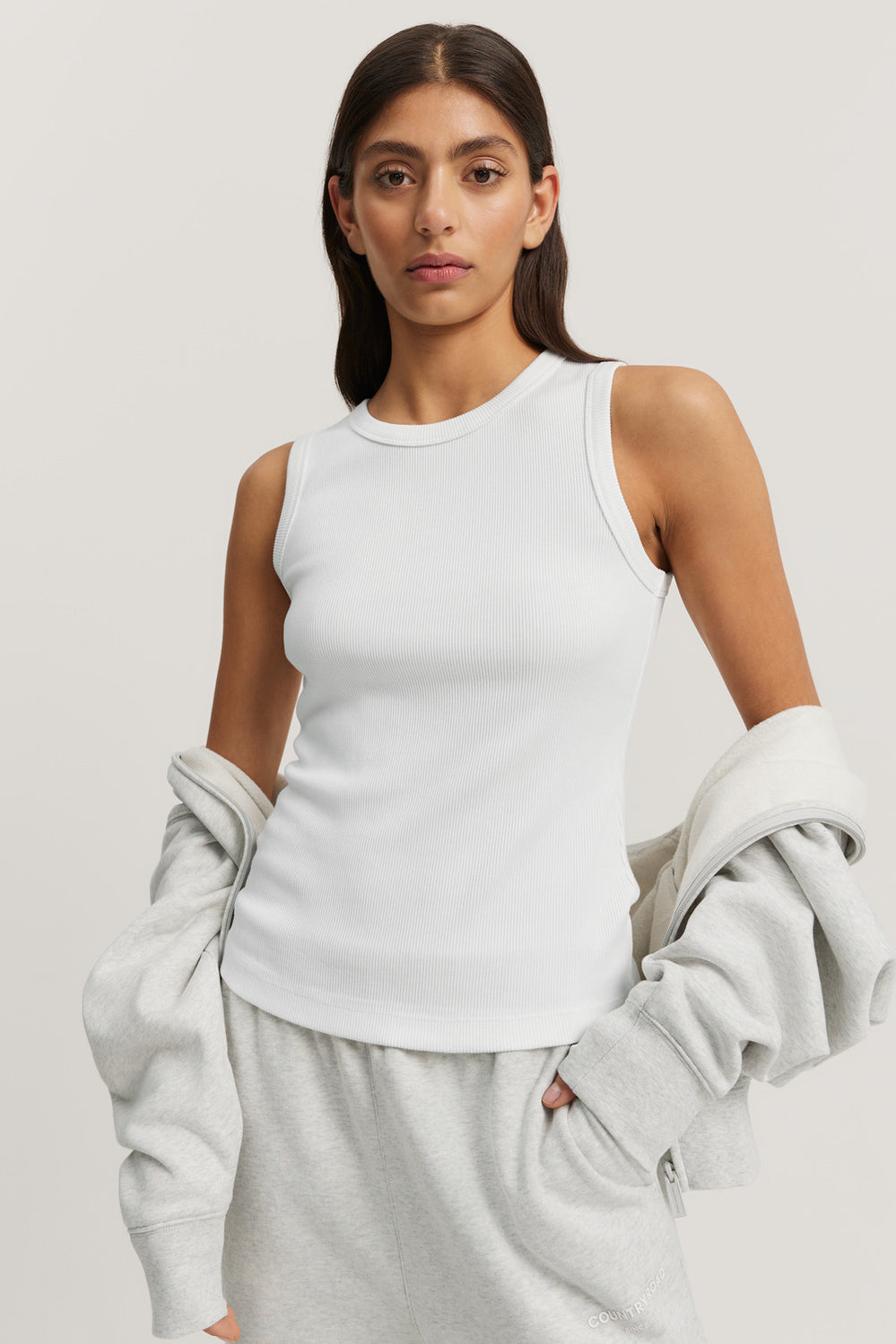 High Neck Rib Tank