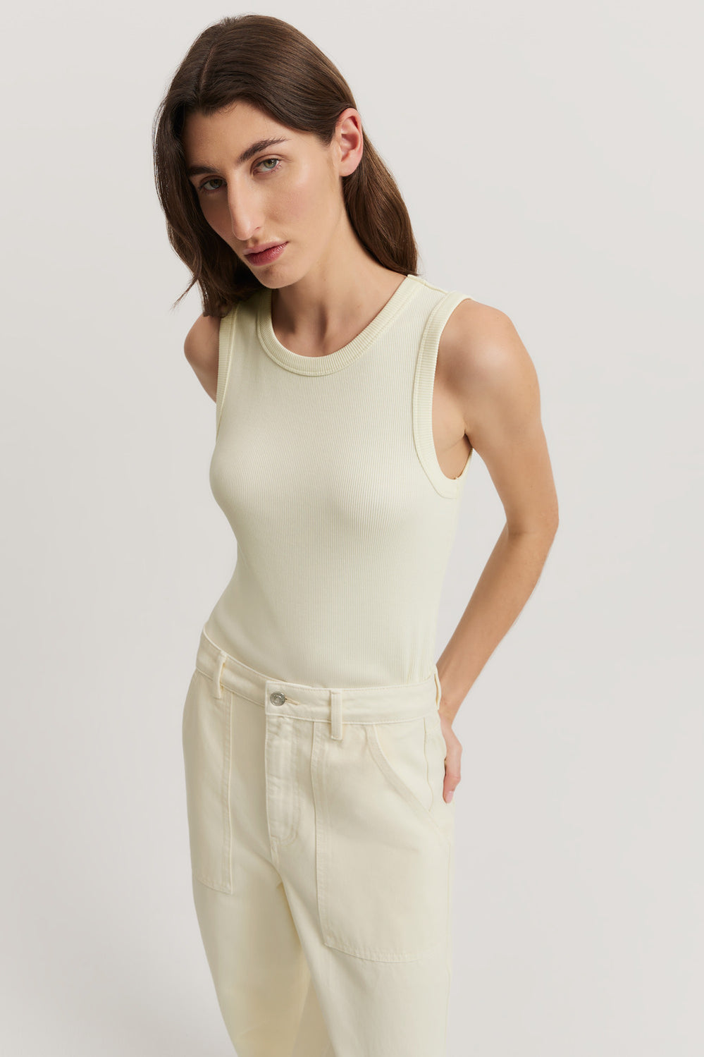 High Neck Rib Tank