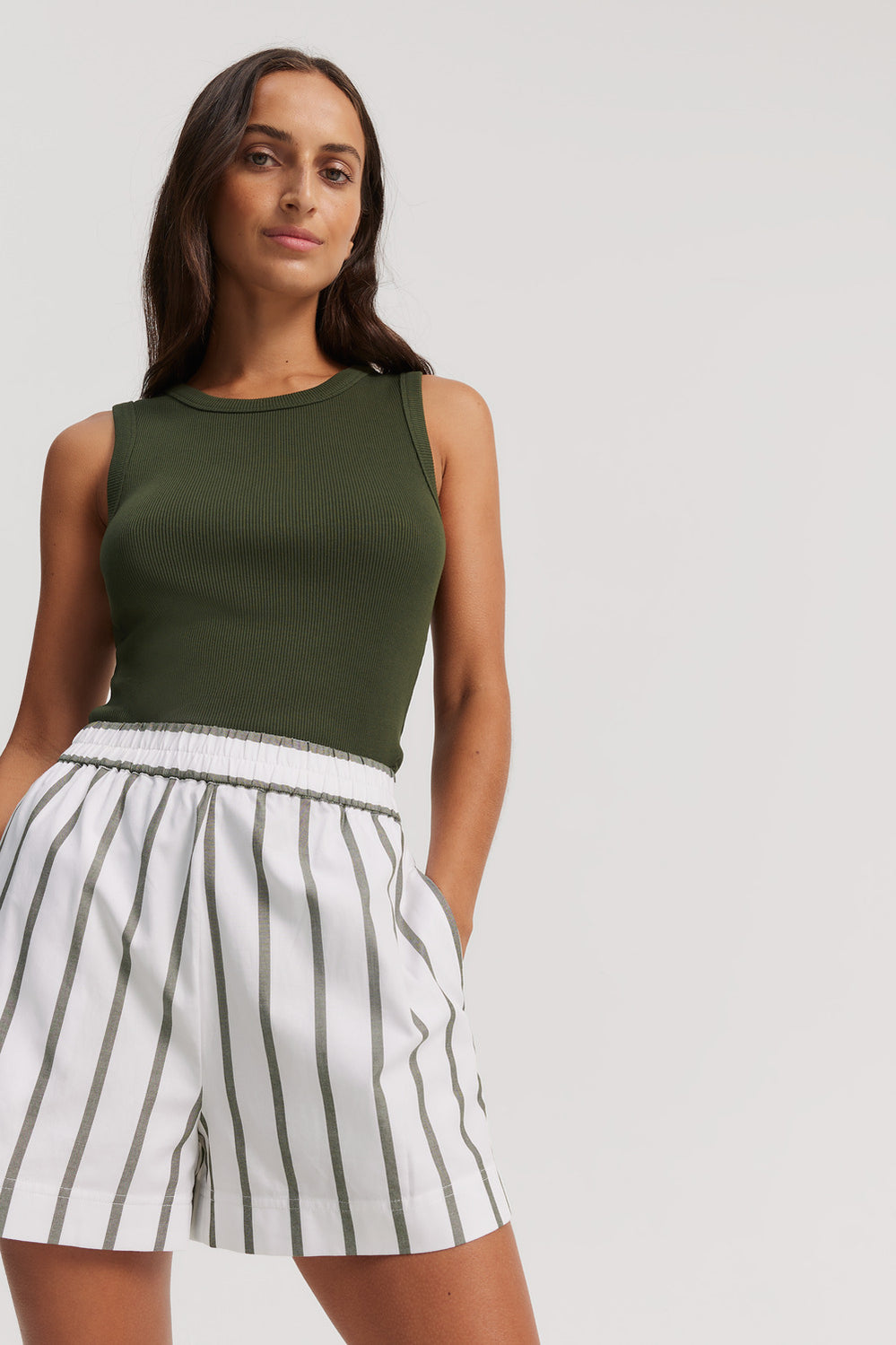 High Neck Rib Tank