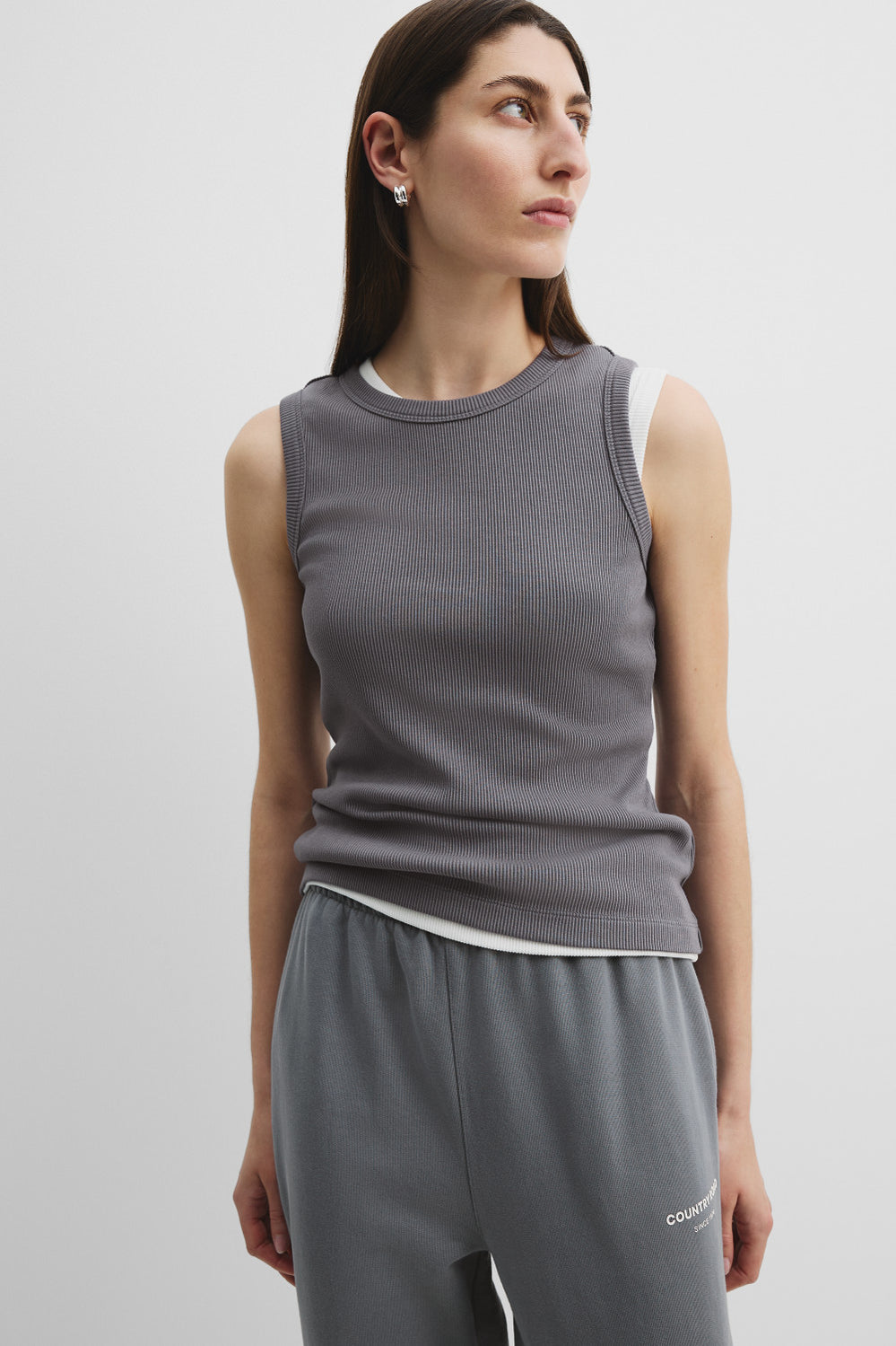 High Neck Rib Tank