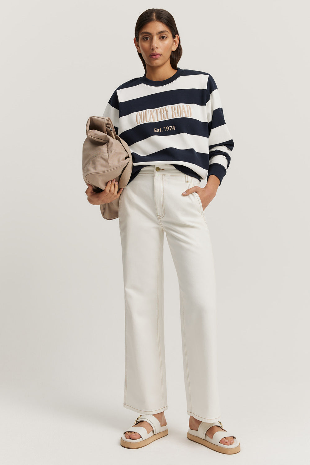 Cotton Stripe Heritage Sweat