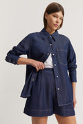 Pocket Detail Denim Shirt