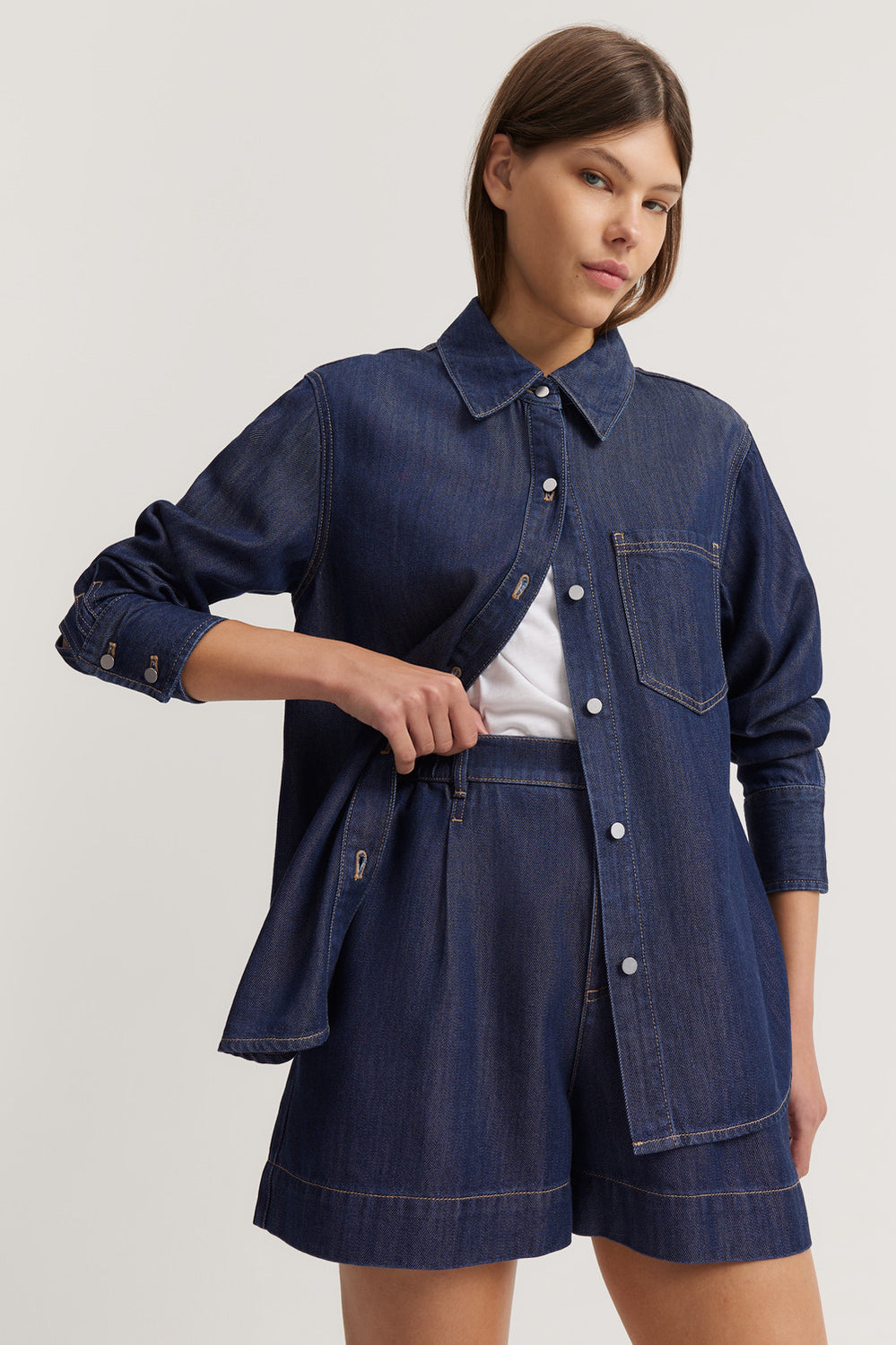 Pocket Detail Denim Shirt