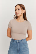 Teen Nylon Blend Tech Crop T-Shirt