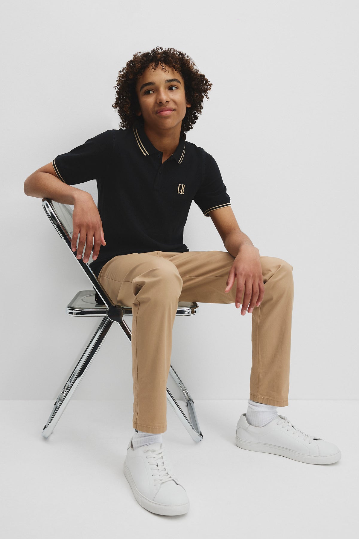 Teen  Cotton Blend Logo Polo Shirt