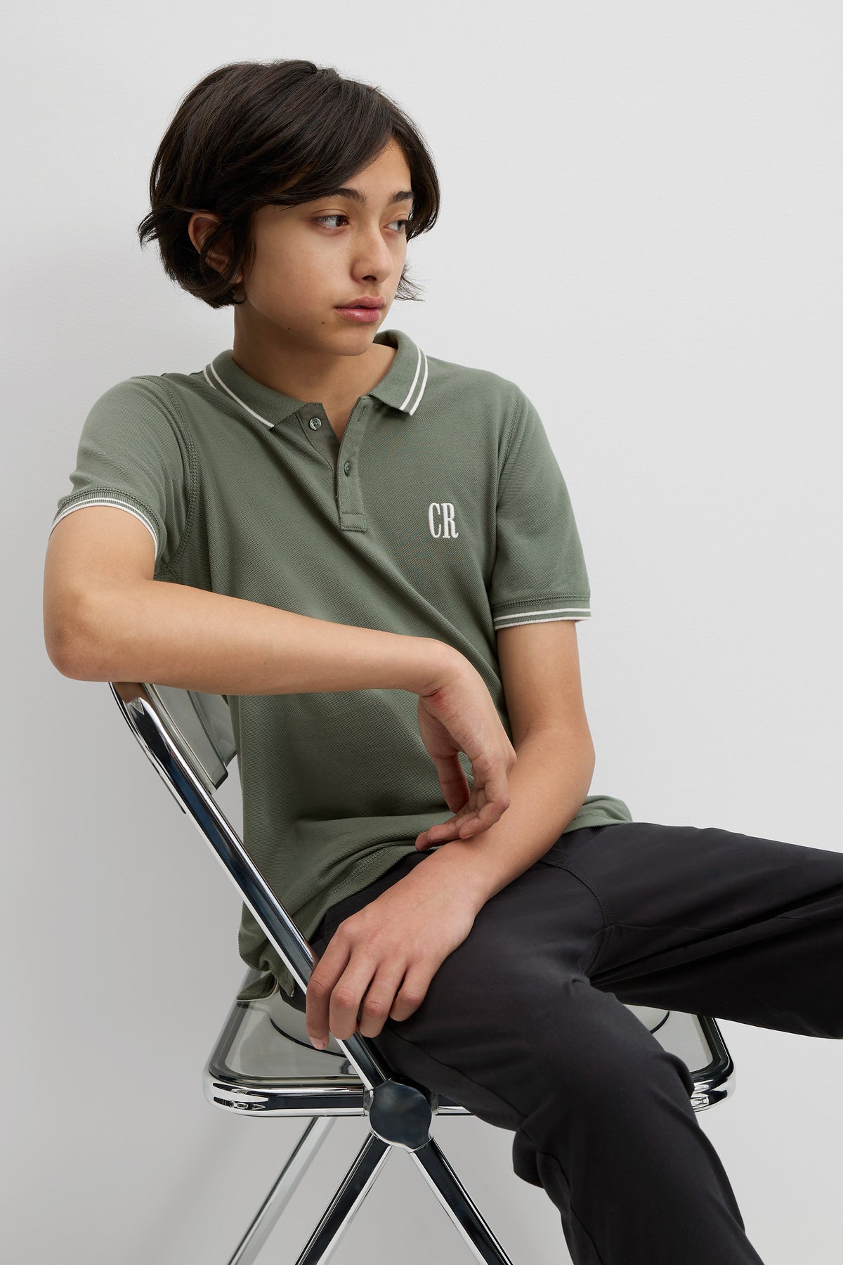 Teen  Cotton Blend Logo Polo Shirt