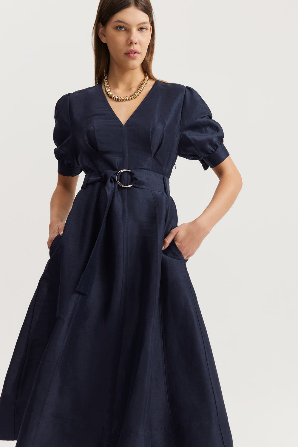 Seam Detail Midi Dress