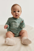 Cotton Logo Sweat Long Sleeve Bodysuit