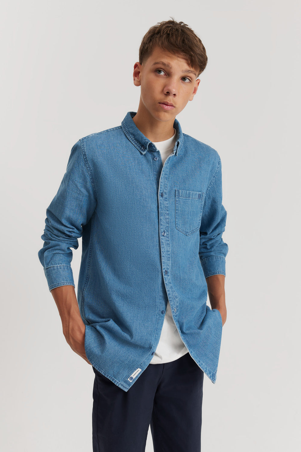 Teen Cotton Chambray Shirt