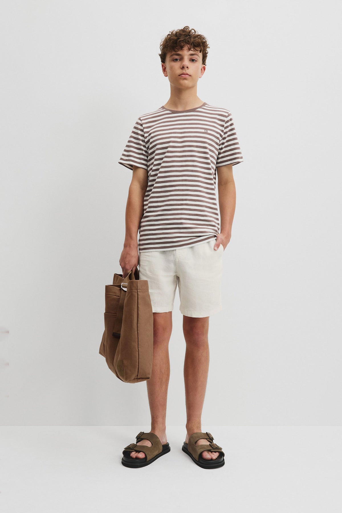 Teen Recycled Cotton Blend Stripe T-Shirt