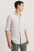 Tailored Fit Linen Stripe Shirt