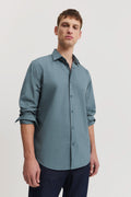 Regular Fit Garment Dyed Poplin Shirt