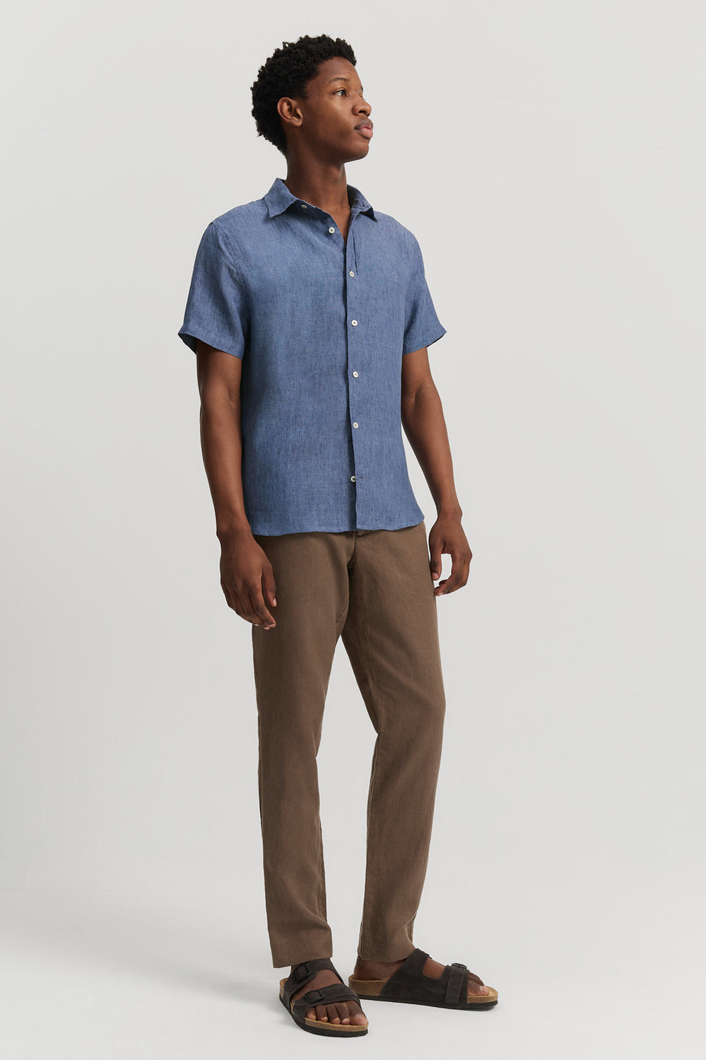Regular Fit Organically Grown Linen Short Sleeve Shirt