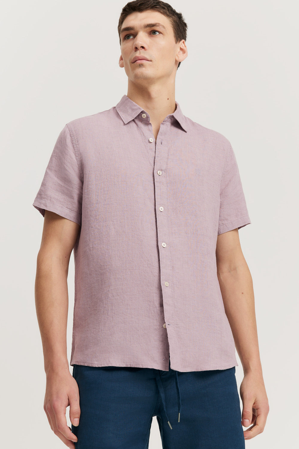 Regular Fit Organically Grown Linen Short Sleeve Shirt