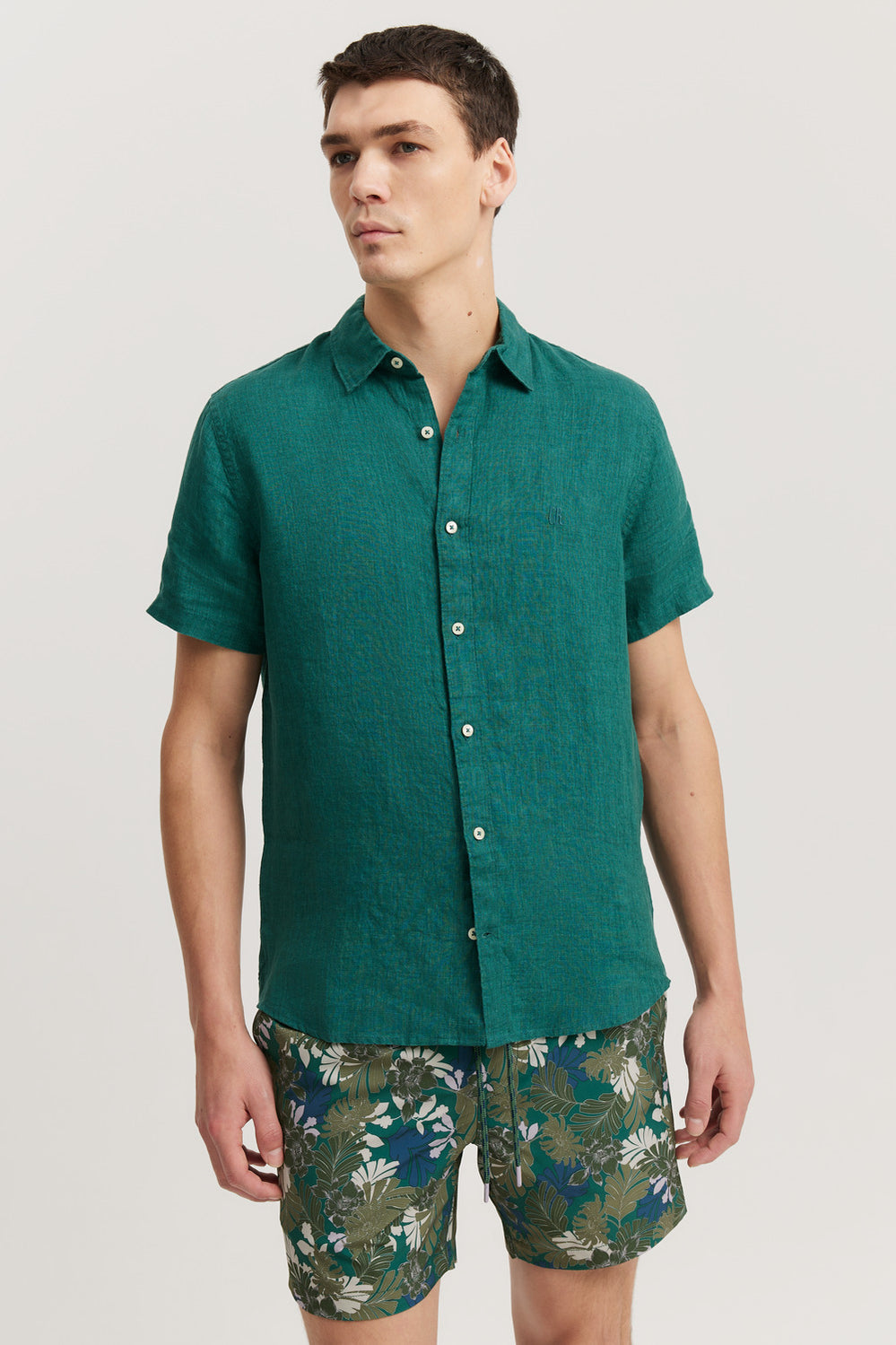 Regular Fit Organically Grown Linen Short Sleeve Shirt
