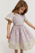 Peach Print Dress