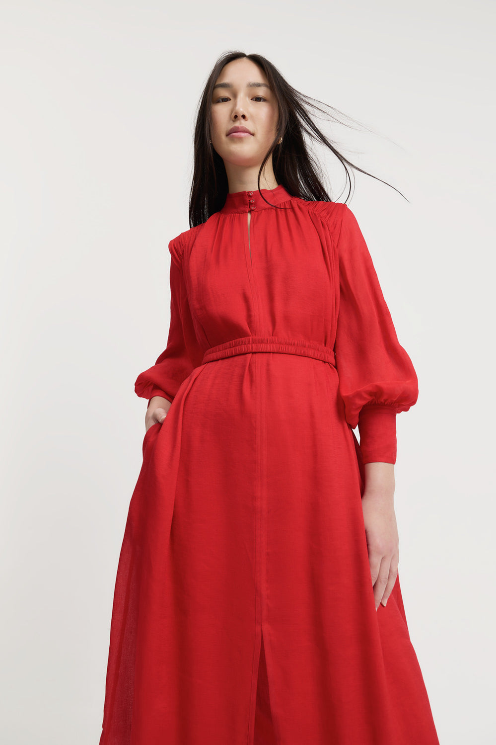 Gathered Midi Dress