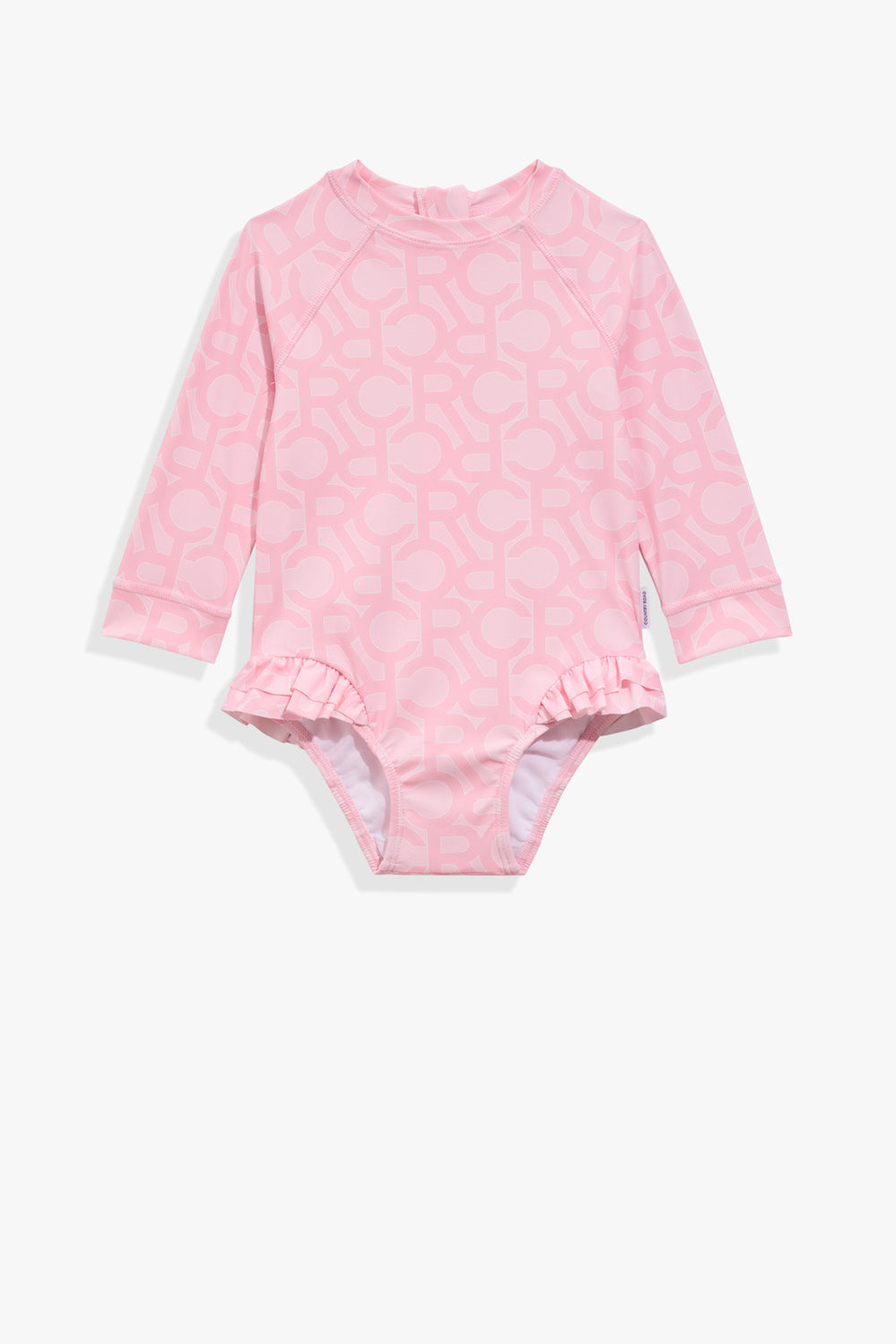 Nylon Blend Logo Frill Swimsuit