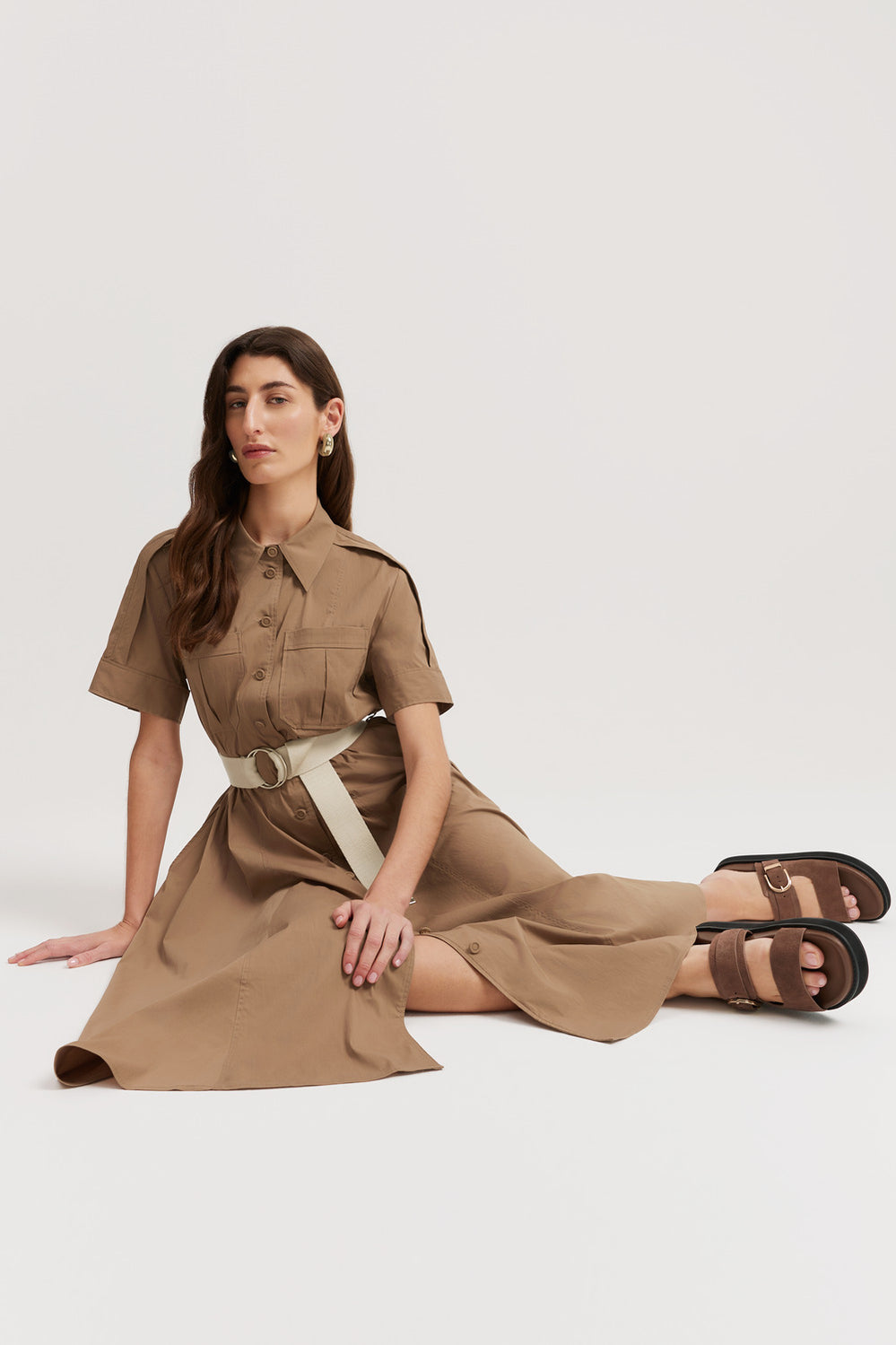 Pocket Detail Shirt Dress