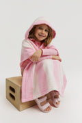 Cotton Logo Stripe Poncho