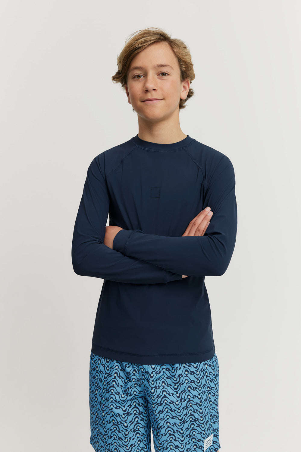 Teen Nylon Blend Logo Rash Vest