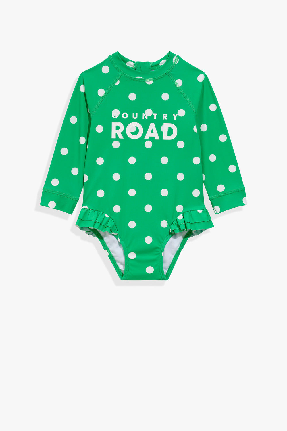 Nylon Blend Logo Frill Swimsuit