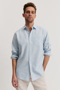 Regular Fit Cotton Stripe Oxford Shirt