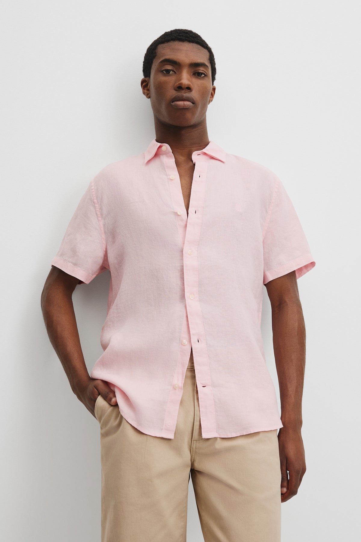 Organically Grown Linen Regular Fit Short Sleeve Shirt