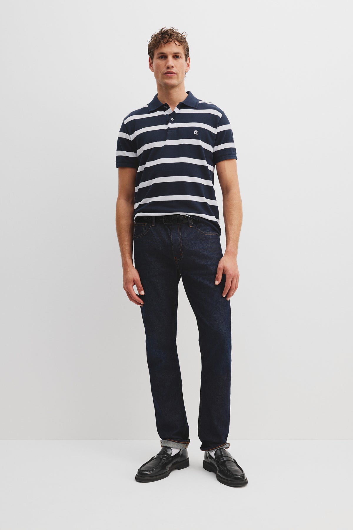 Australian Cotton Stripe Pique Polo