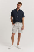 Linen Stripe Drawcord Short