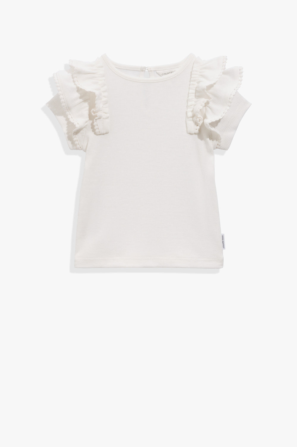 Polyester Blend Soft Frill T-Shirt