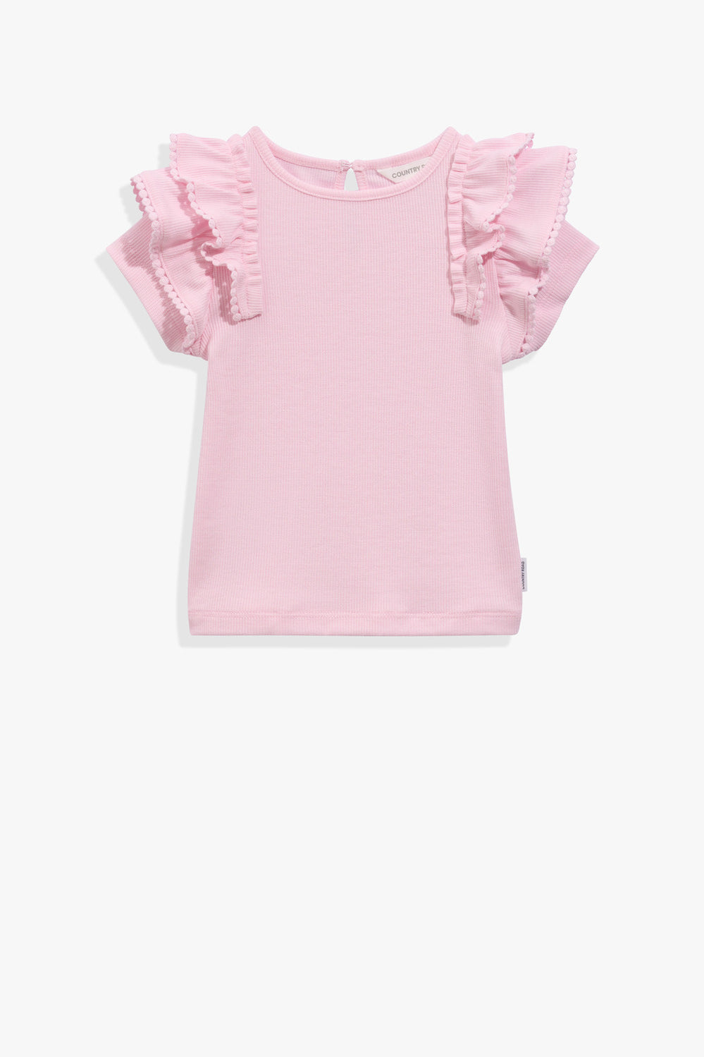 Polyester Blend Soft Frill T-Shirt
