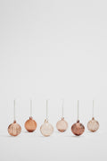 Small Glass Bauble Set Of 6